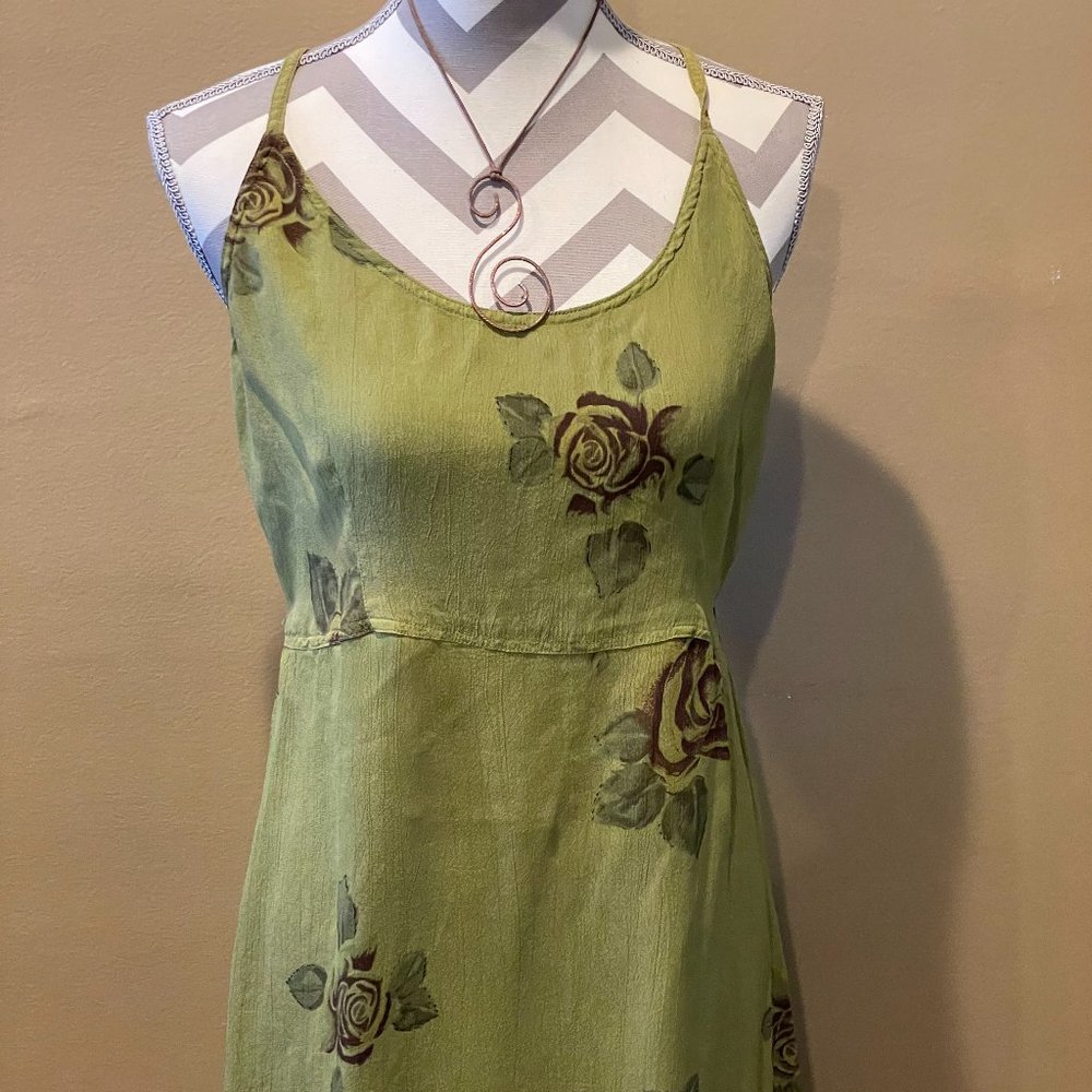 🌺 🎉!!!!Summer green floral dress - Picture 11 of 12